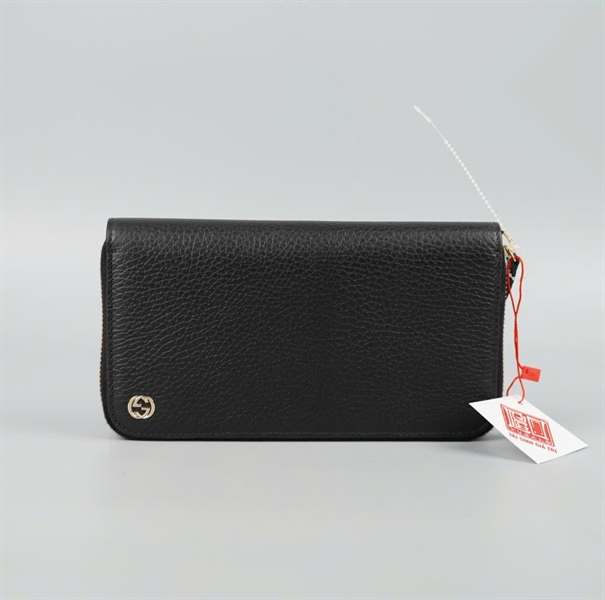 Ví GG khóa zip màu đen (BQ) KG+