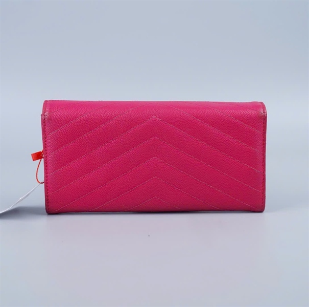 Ví YSL nắp gập màu hồng (BQ) KG+