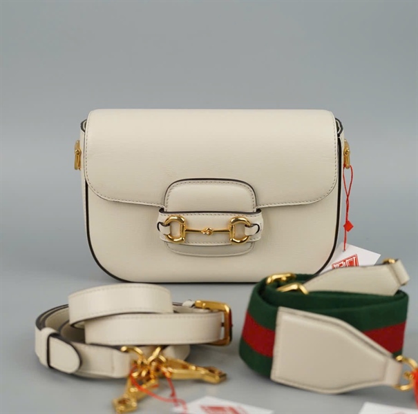 Túi GG 1955 trắng khóa vàng 2 strap sz20 (BQ) KG+