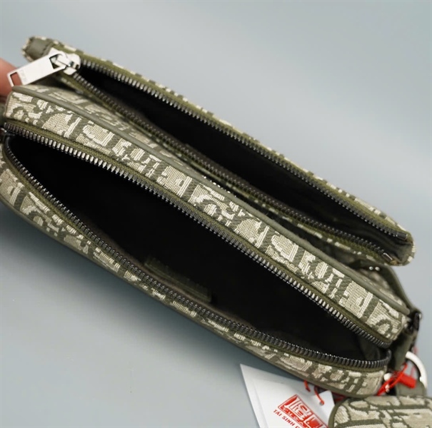 Túi Dior Saddle (set 3 món) xám xanh sz23 (BQ) KG+