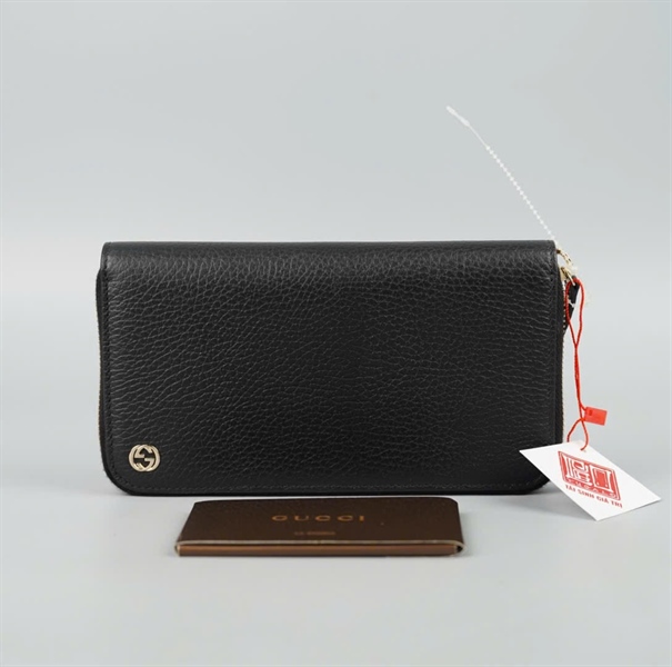 Ví GG khóa zip màu đen (BQ) KG+