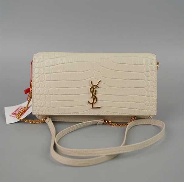 Túi YSL Phone trắng sz18 (BQ) KG+