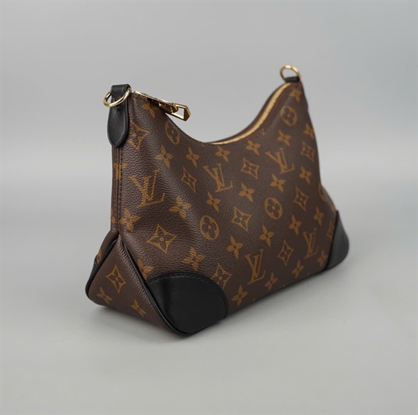 Túi LV Boulogne hoa nâu viền đen 2strap sz24 (A-T) KG+