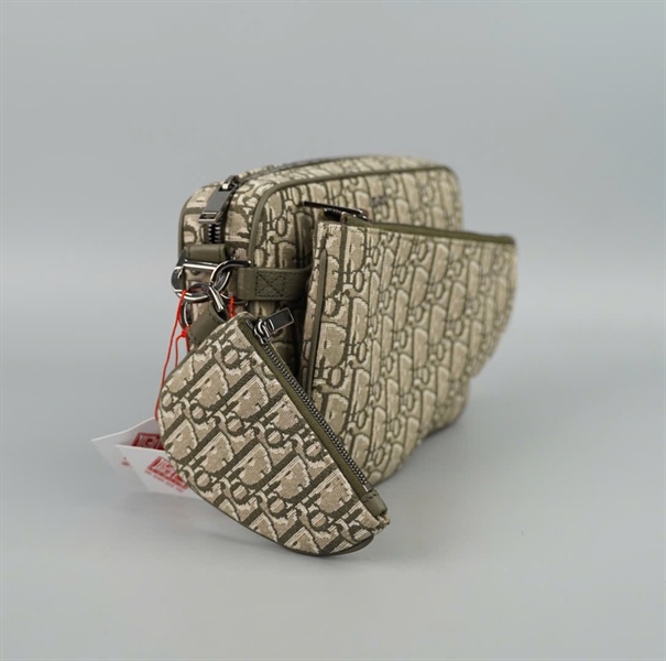 Túi Dior Saddle (set 3 món) xám xanh sz23 (BQ) KG+