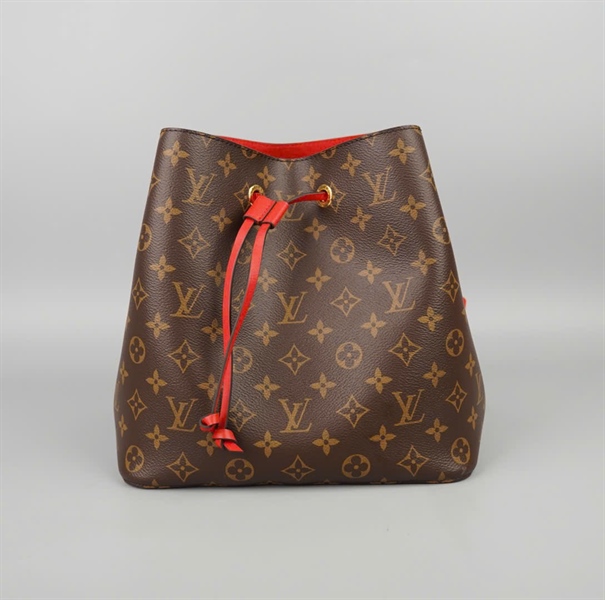 Túi LV Nóe hoa nâu viền đỏ sz25 (BQ) KG+