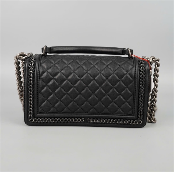 Túi Chanel Boy đen (23109633) sz24 (BQ) KG+
