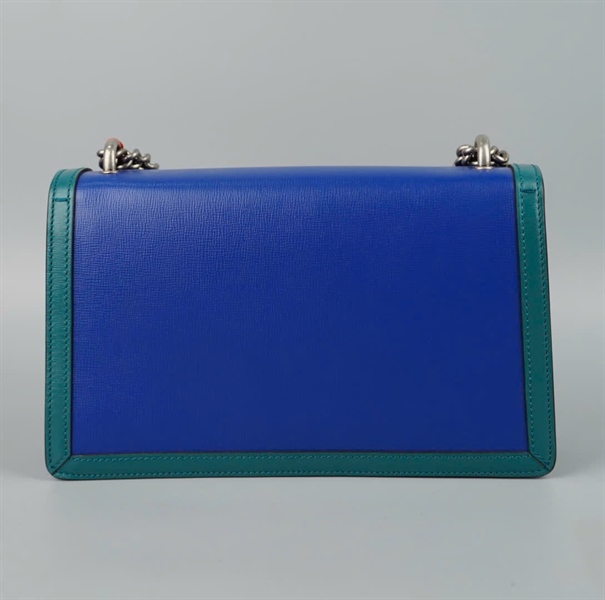 Túi GG Dionysus xanh dương khóa trắng sz28 (BQ) KG+