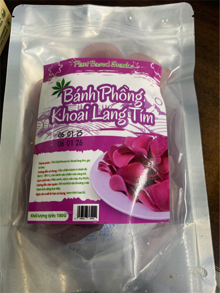Bánh phồng khoai lang tím 180g