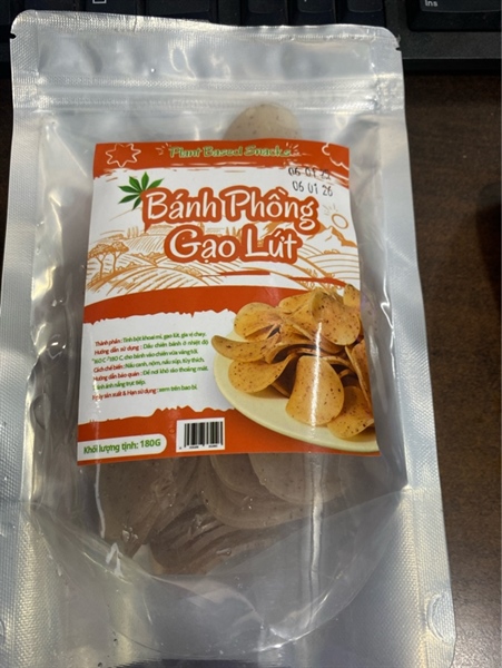 Bánh phồng gạo lứt tố tâm 180g