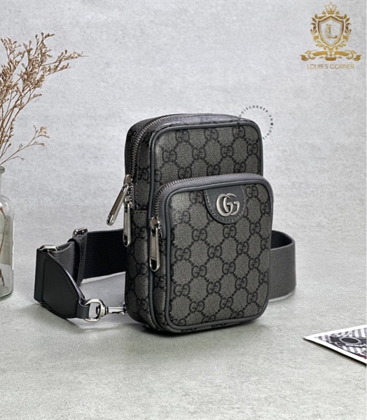 Túi bao tử Gucci minibag GG ophidia mono ghi