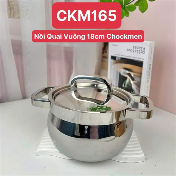 S740 - C165 Nồi Quai Vuông Chockmen 18cm Kèm Nắp CKM-YH3L18T [T4]