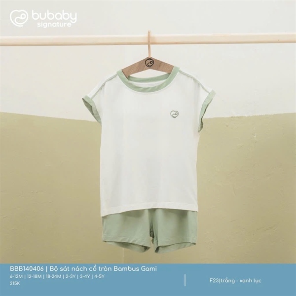 BB1404 - 18M/5Y Bộ sát nách cổ tròn Bambus Gami