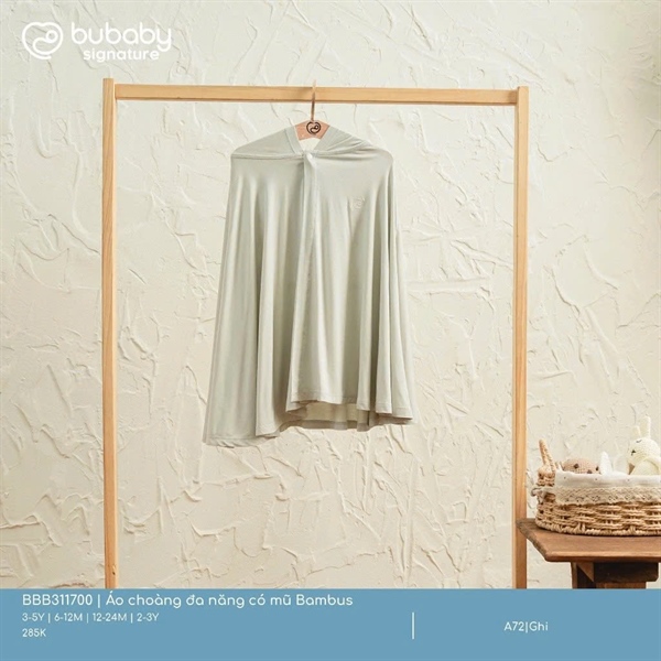 BB3117 - 12M/5Y Áo choàng đa năng có mũ Bambus Bubaby