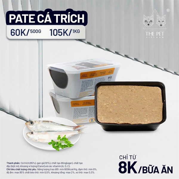 Pate Tươi The Pet 1kg Cá Trích