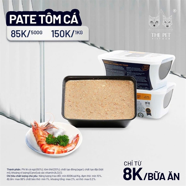 Pate Tươi The Pet 500g Tôm Cá