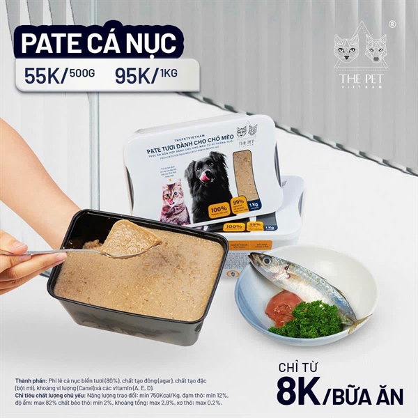 Pate Tươi The Pet 1kg Cá Nục