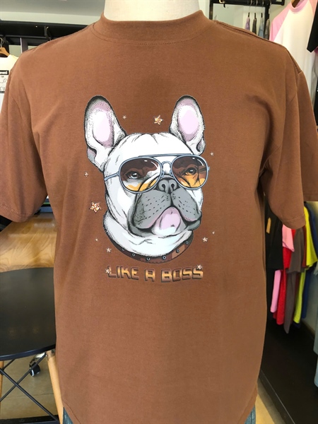 Áo thun Like a Boss | OverSize Unisex Nam Nữ | Màu nâu đậm