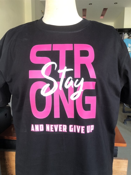 Áo thun Stay Strong | OverSize Unisex Nam Nữ | Màu Đen