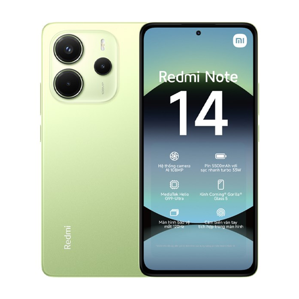 ĐIỆN THOẠI XIAOMI REDMI NOTE 14 6GB/128GB