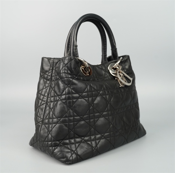 Túi Dior Handle đen kèm lót form (38-BN-1016) sz24 KG+