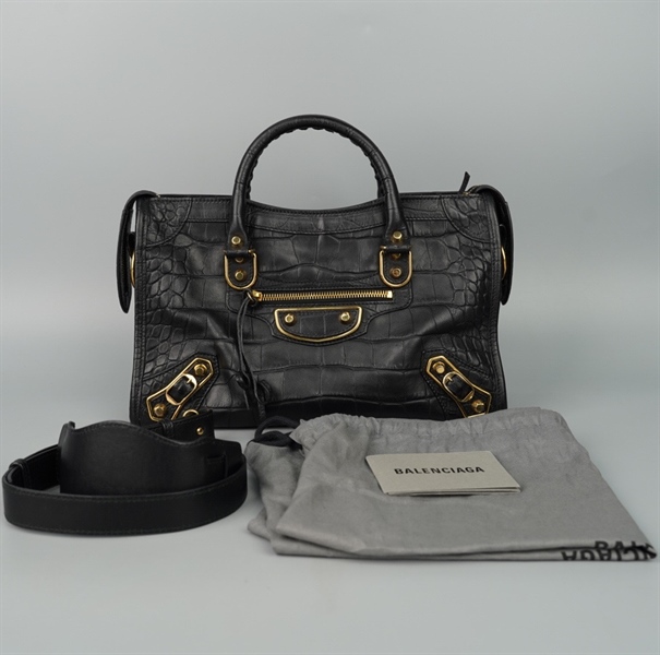 Túi Balenciaga Le City đen kèm lót form (432331.1000.W002123) sz30 KG+