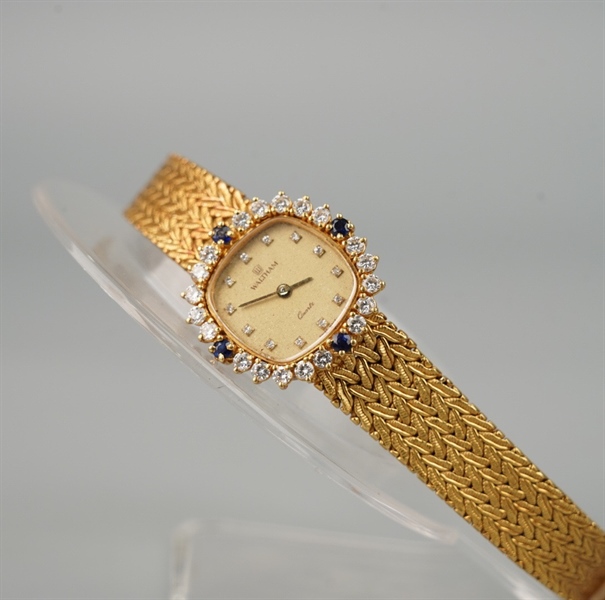 Đồng hồ Waltham mạt tròn dây vàng (93620.52) KG+