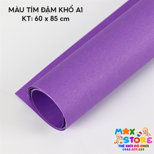 Bìa màu khổ a1 tím đậm