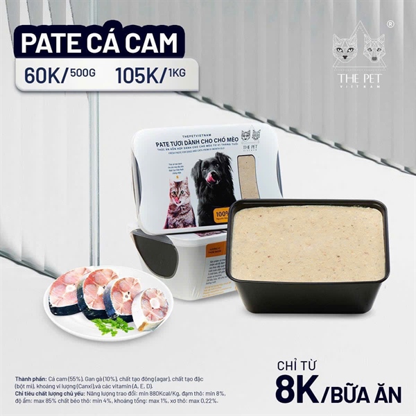 Pate Tươi The Pet 1kg Cá Cam