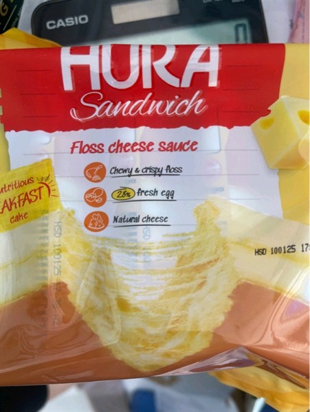 Bánh bông lan Hura xốt phô mai 90g
