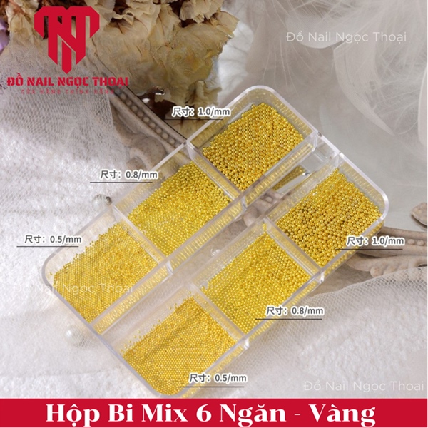 Hộp Bi Mix 6 Ngăn - Vàng