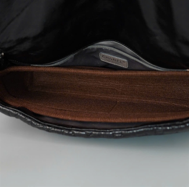 Túi Chanel Classic đen bóng vân hoa có lót form (11773211) sz37 KG+