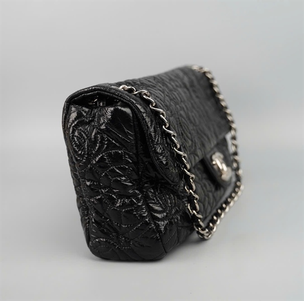 Túi Chanel Classic đen bóng vân hoa có lót form (11773211) sz37 KG+