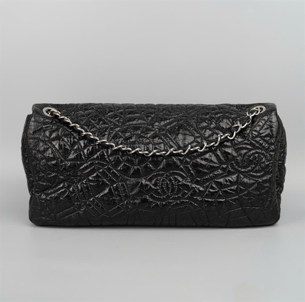 Túi Chanel Classic đen bóng vân hoa có lót form (11773211) sz37 KG+