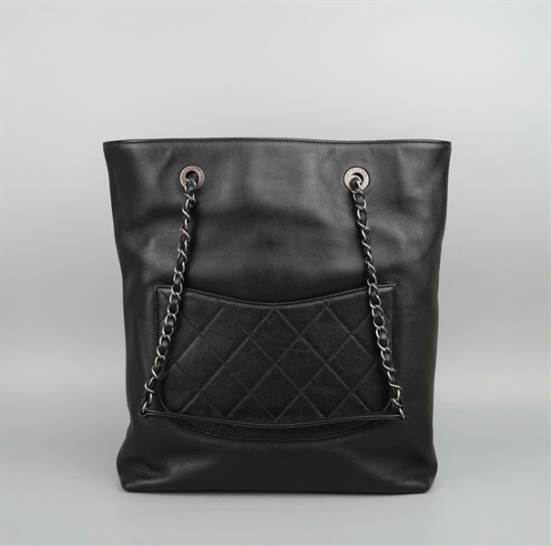 Túi Chanel tote đen có chữ kèm lót form (29891490) sz30 KG+
