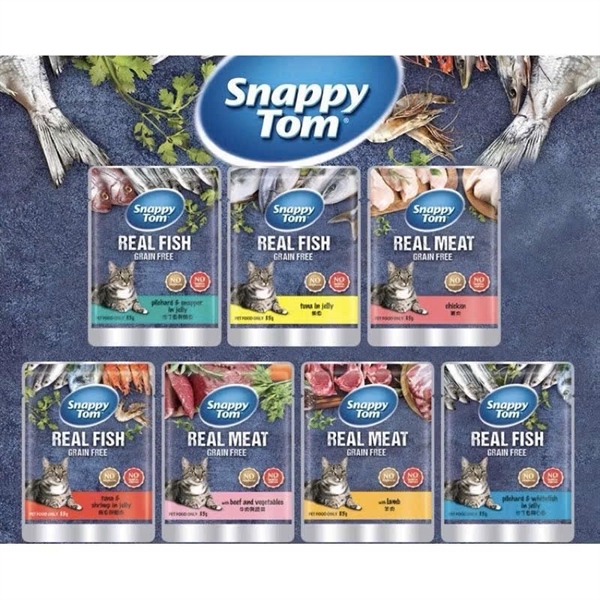 SNAPPYTOM Real vị cá ngừ + tôm gói85g
