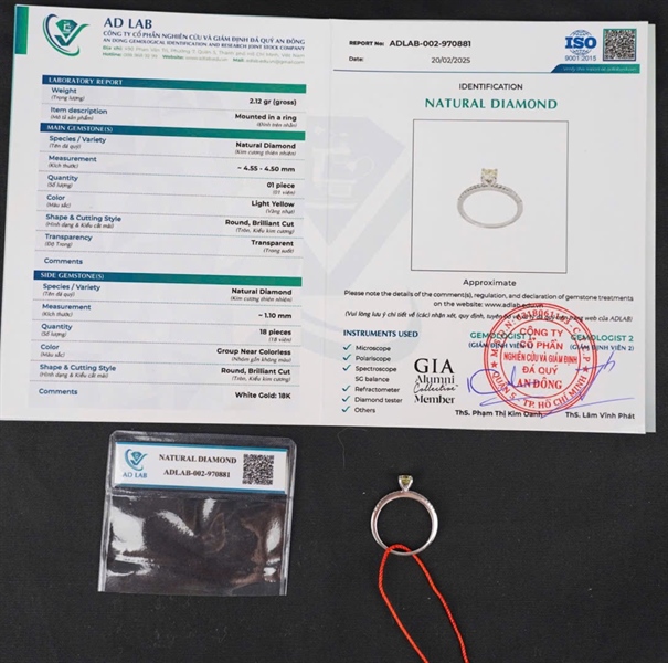 Nhẫn Tara kim cương vàng (ADLAB-002-970881) KG+