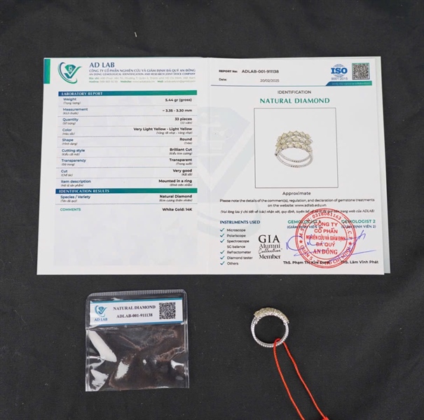 Nhẫn Tara đính kim cương (ADLAB-001-911138) KG+