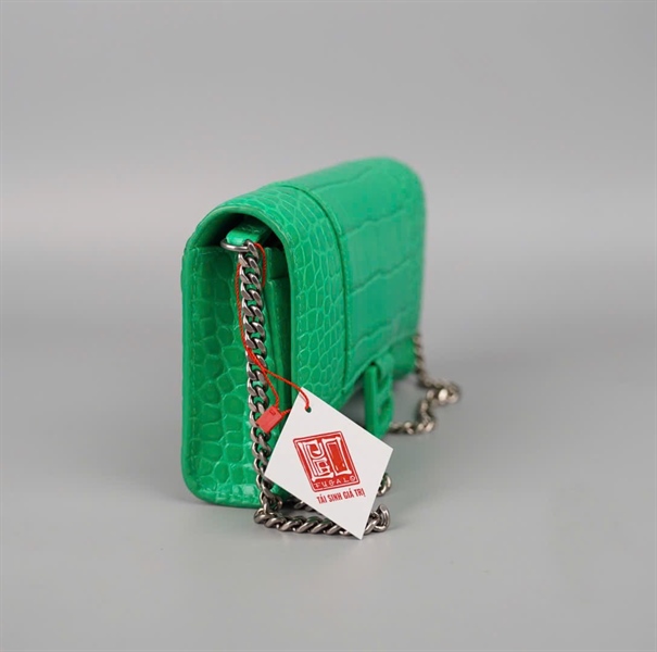 Túi Balenciaga Hourglass xanh lá sz20 KG+