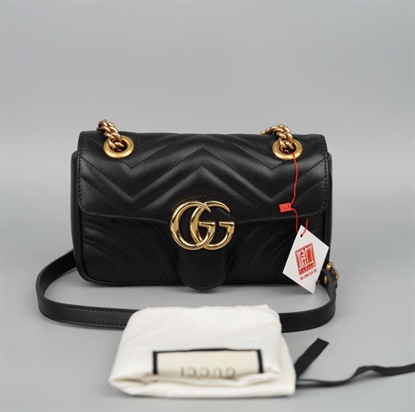 Túi GG Marmont đen (467891) sz21 (BMC)+