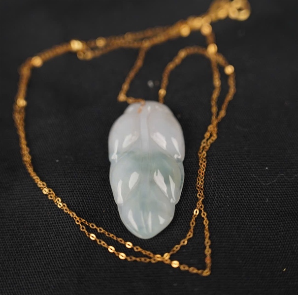 Dây chuyền Tara diệp bạch ngọc hàng A KG+