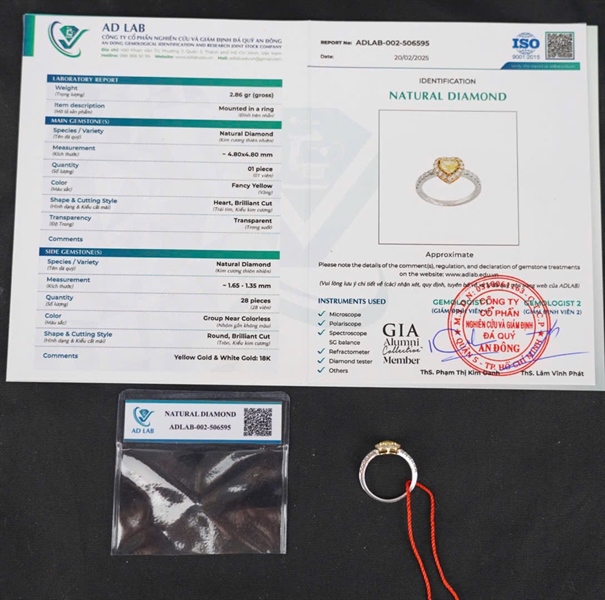 Nhẫn Tara kim cương trái tim (ADLAB-002-506595) KG+