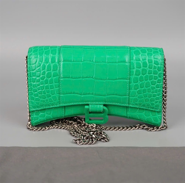 Túi Balenciaga Hourglass xanh lá sz20 KG+