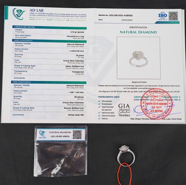 Nhẫn Tara kim cương trái tím (ADLAB-002-408956) KG+