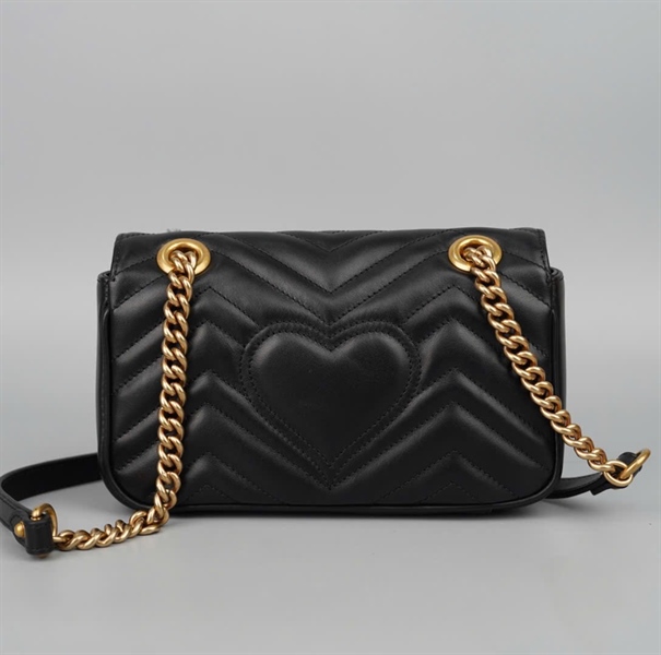 Túi GG Marmont đen (467891) sz21 (BMC)+