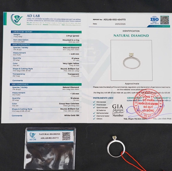 Nhẫn Tara kim cương vàng (ADLAB-002-454773) KG+