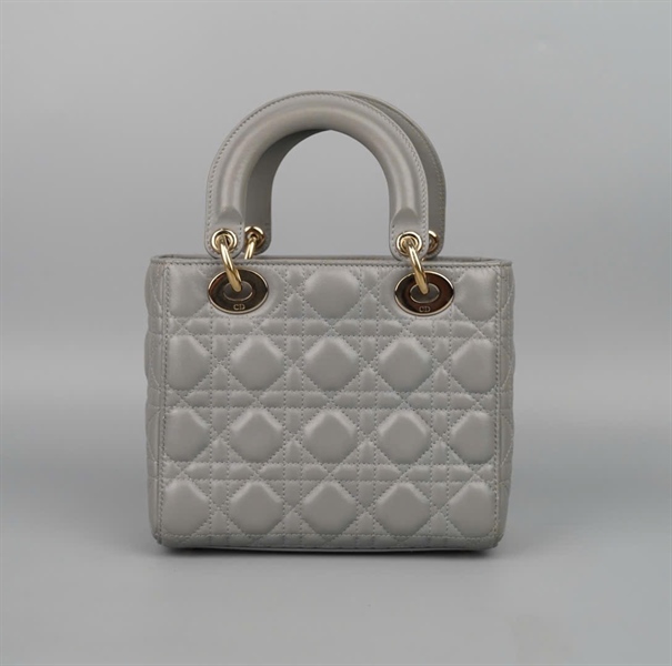 Túi Dior Lady màu xám (18-MA-0137) sz S KG+