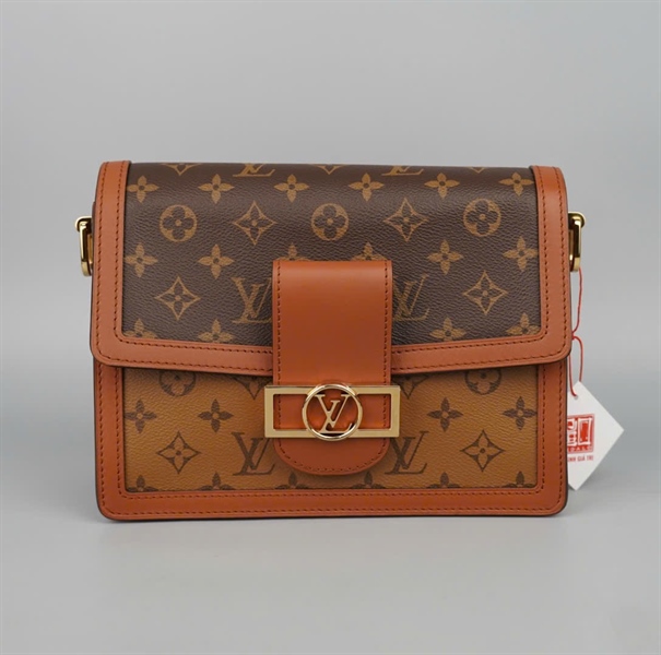 Túi LV Dauphine hoa nâu 2 strap sz24 (BMC)+