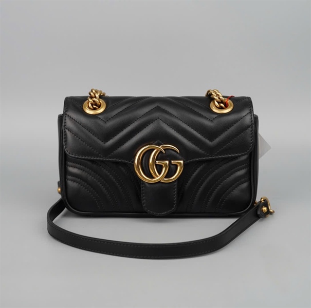 Túi GG Marmont đen (493075) sz21 (BMC)+