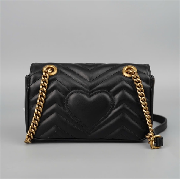 Túi GG Marmont đen (493075) sz21 (BMC)+