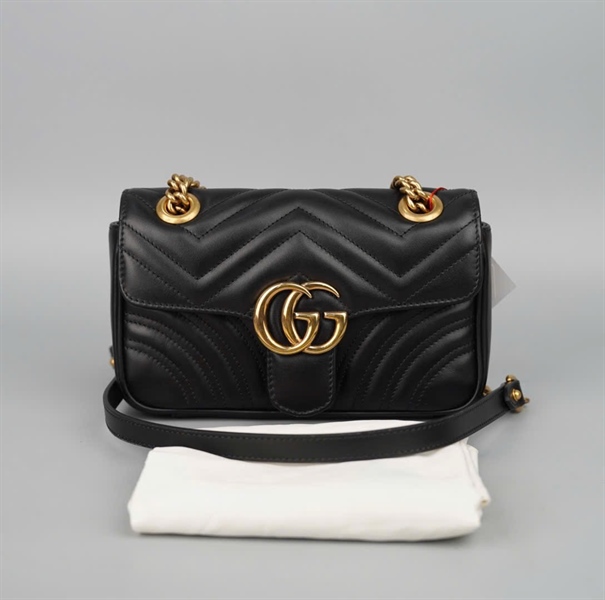 Túi GG Marmont đen (493075) sz21 (BMC)+